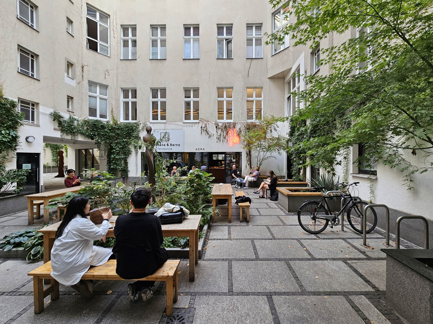 courtyard at Best Cafes in Berlin / Aera