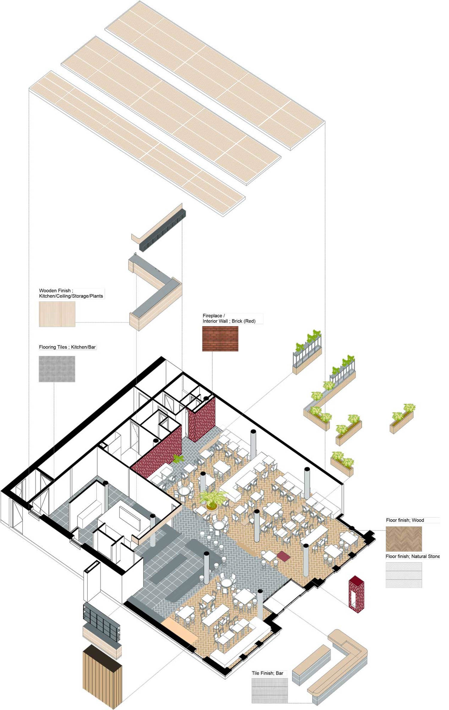 axonometric Loft 88 ijsselstein / Global Architects NL