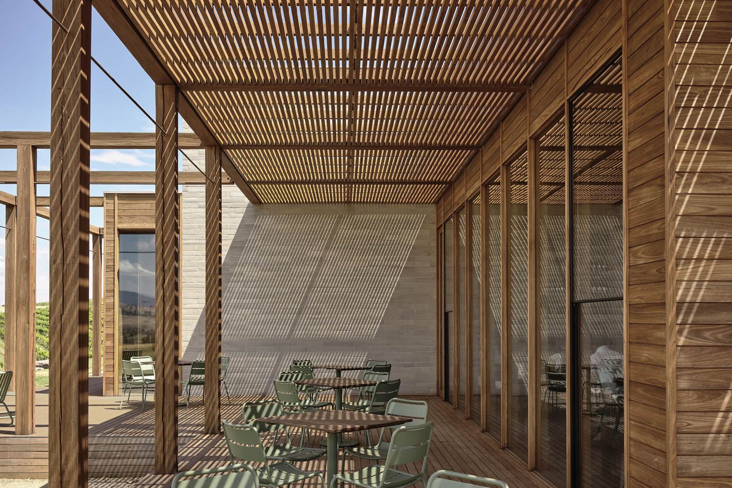 courtyard Delatite Cellar Door / Mansfield / Clemenger Architects