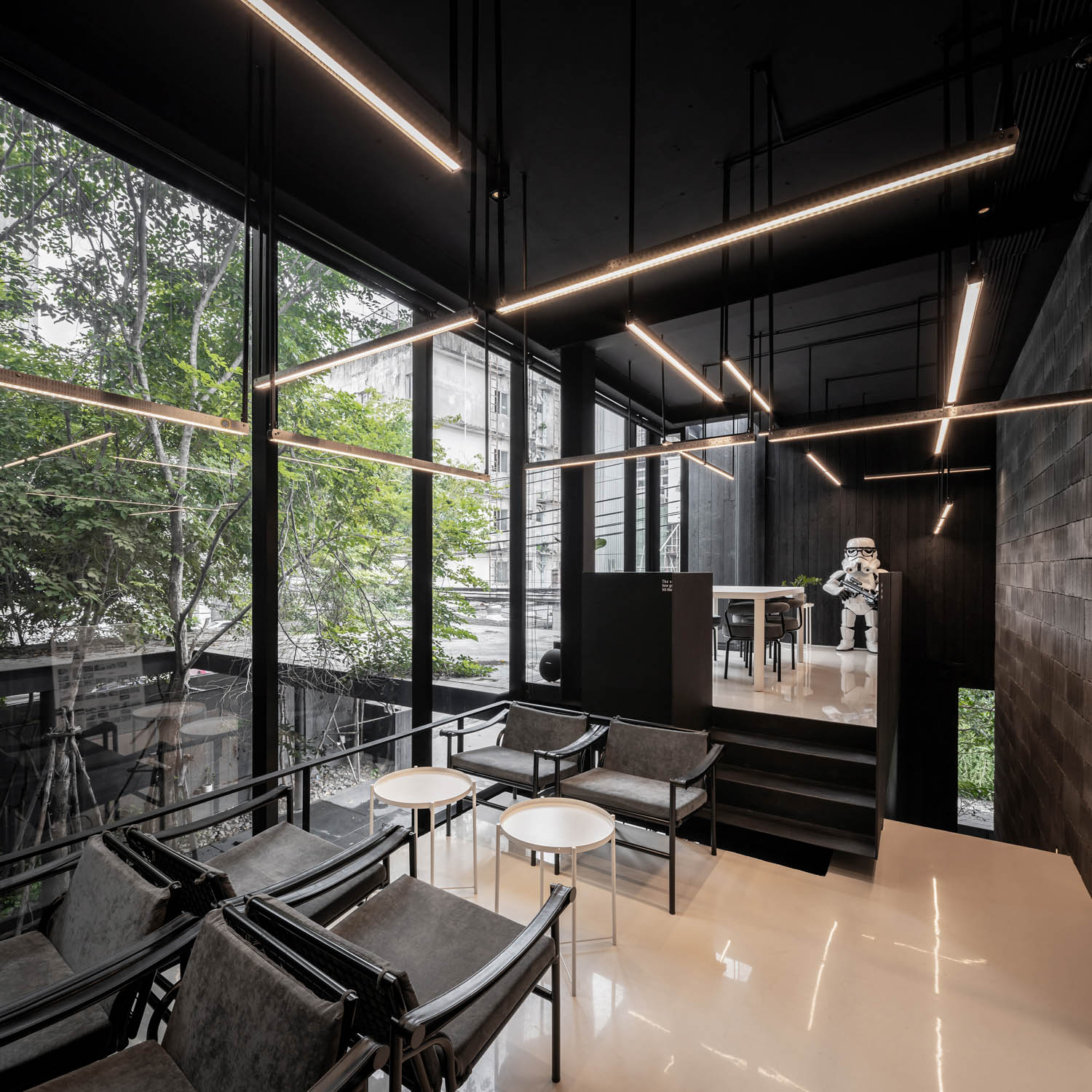 lighting Modernism Cafe / Idin Architects