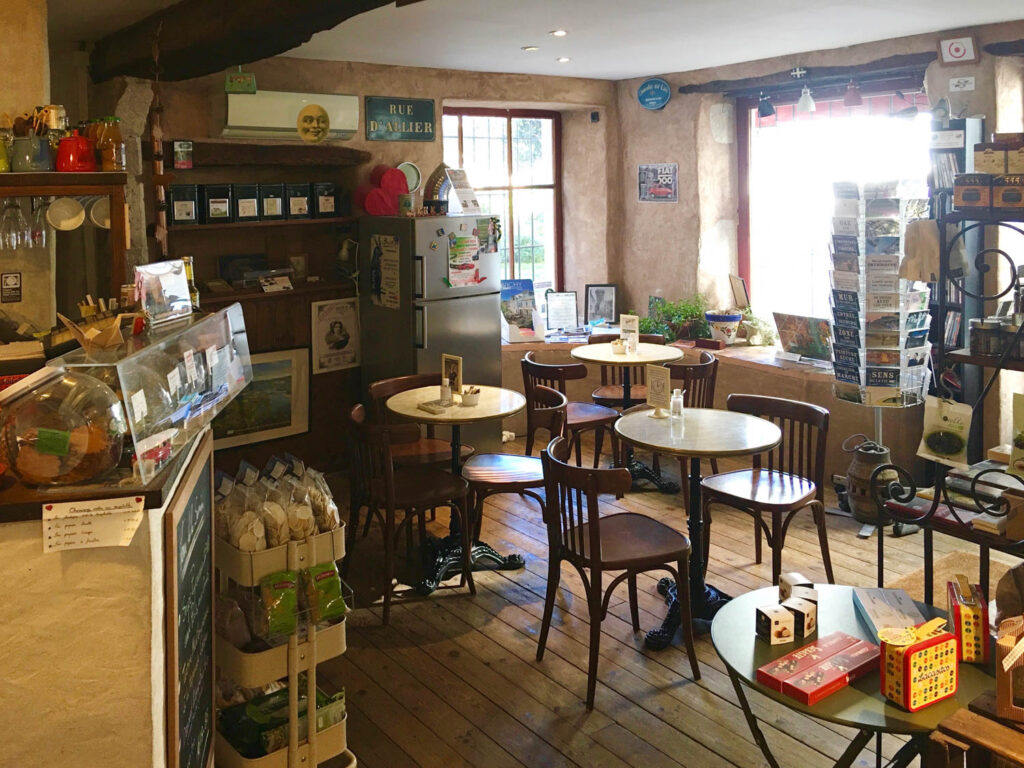 seating area Kecks Cafe Nature Shop Vieux Vichy France