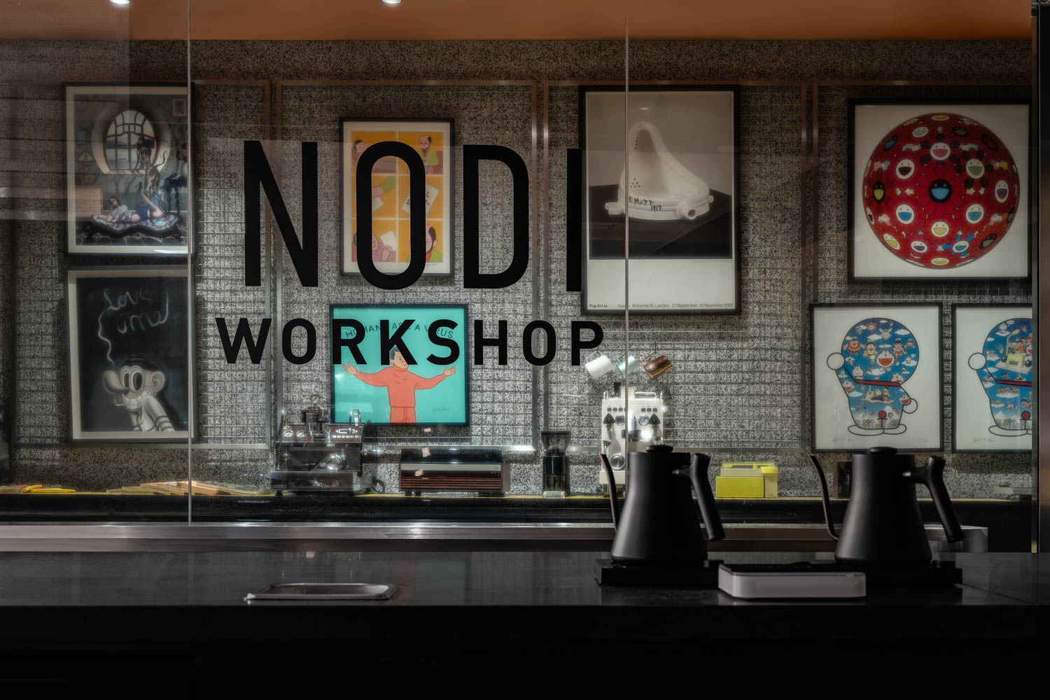 decorative wall Nodi Coffee Plus / Hong Kong / Unite Unit